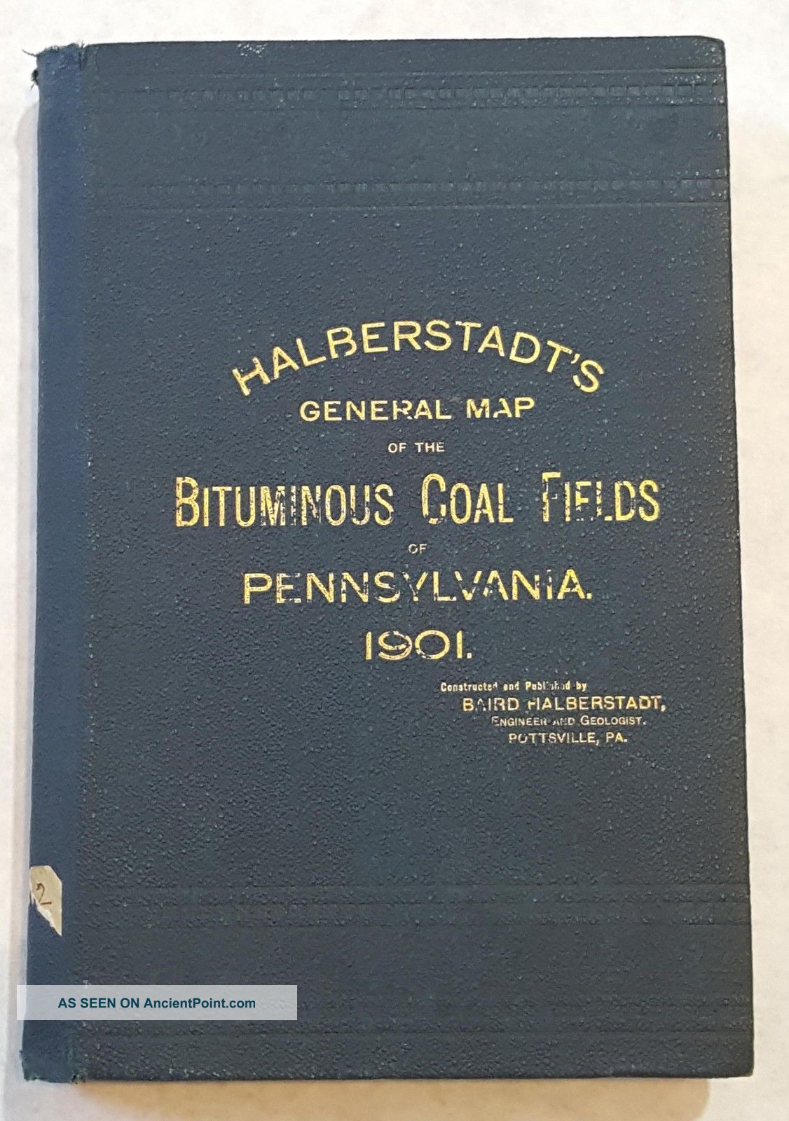 Rare Antique 1901 Halberstadts Pennsylvania Coal Mine Mining 4 - Part Map,  Nr Mining photo
