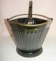 Vintage Black Metal Coal Bucket Ash Bucket With Handle And Shovel Hearth Ware photo 3