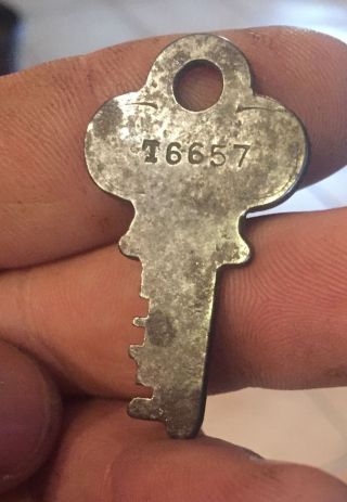 Vintage Key Everlasting Lock Co.  T 6657 Trunk Key photo