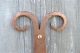 Curled Top Aged Copper Wrought Iron Towel Ring Holder Folk Art Primitive Ctc1 Hooks & Brackets photo 2