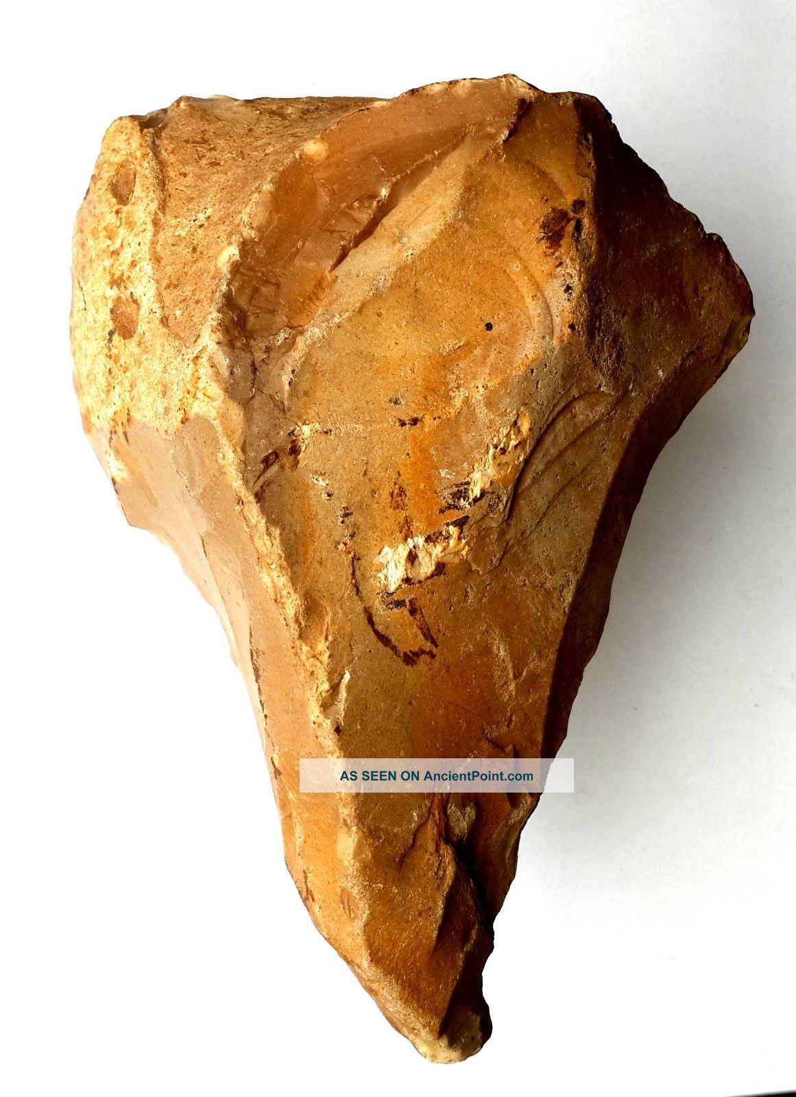 Large Acheulean Flint Stone Nosed Adze Hand Axe Neanderthal Paleolithic Tool Neolithic & Paleolithic photo