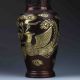 Chinese Bronze Gilt Handwork Dragon&phoenix Statues W Qianlong Mark G464 Vases photo 2