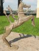 Big African Baule Dogon Bronze Horseman Cast Horse Ride Horse Africa Statue 4lb, Sculptures & Statues photo 1