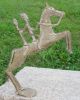 Big African Baule Dogon Bronze Horseman Cast Horse Ride Horse Africa Statue 4lb, Sculptures & Statues photo 5