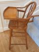 Vintage Jenny Lind Style Wooden High Chair Spindle Back 1900-1950 photo 3