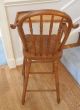 Vintage Jenny Lind Style Wooden High Chair Spindle Back 1900-1950 photo 4