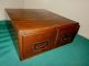 Antique 2 Drawer Weis Oak Library Card File 1900-1950 photo 1