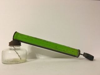 Vintage Green Bug Sprayer W/ Clear Glass Jar photo