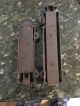 2 Antique Cast Iron Latch Slide Bolt Lock Barn Shutters Spring Loaded Primitive Other Antique Hardware photo 7