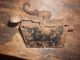 Antique 1800s Pa Dutch Elbow Rim Lock Door Handle Tin Backplate Keyhole Deadbolt Door Knobs & Handles photo 2