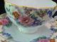 Aynsley Tea Cup And Saucer Golden Yellow Trim Flowing Flowers On White Cups & Saucers photo 4