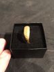 Mans Viking Bronze Ring With Gold Over Circa 866 - 1067 A.  D. Viking photo 1
