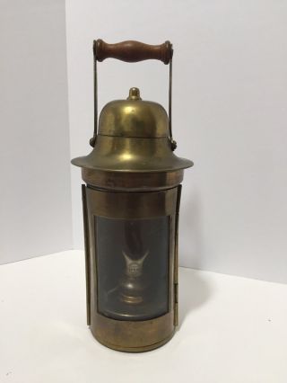 Antique Vintage Sherwood Limited Sound Brass Binnacle Lamp Nautical Lantern photo