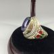 Chinese Ancient Tibet Silver Inlaid Gemstone Ring Other Antique Chinese Statues photo 3