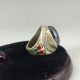 Chinese Ancient Tibet Silver Inlaid Gemstone Ring Other Antique Chinese Statues photo 6