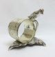 Vintage Figural Silverplated Napkin Ring Bird Parrot On Branch W/ Leaf Base Napkin Rings & Clips photo 2