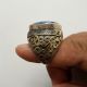 Men ' S Unique Giant Rings Coral Stone Islamic Afghan Antique Bull Calligraphy Islamic photo 3