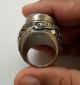 Men ' S Unique Giant Rings Coral Stone Islamic Afghan Antique Bull Calligraphy Islamic photo 6