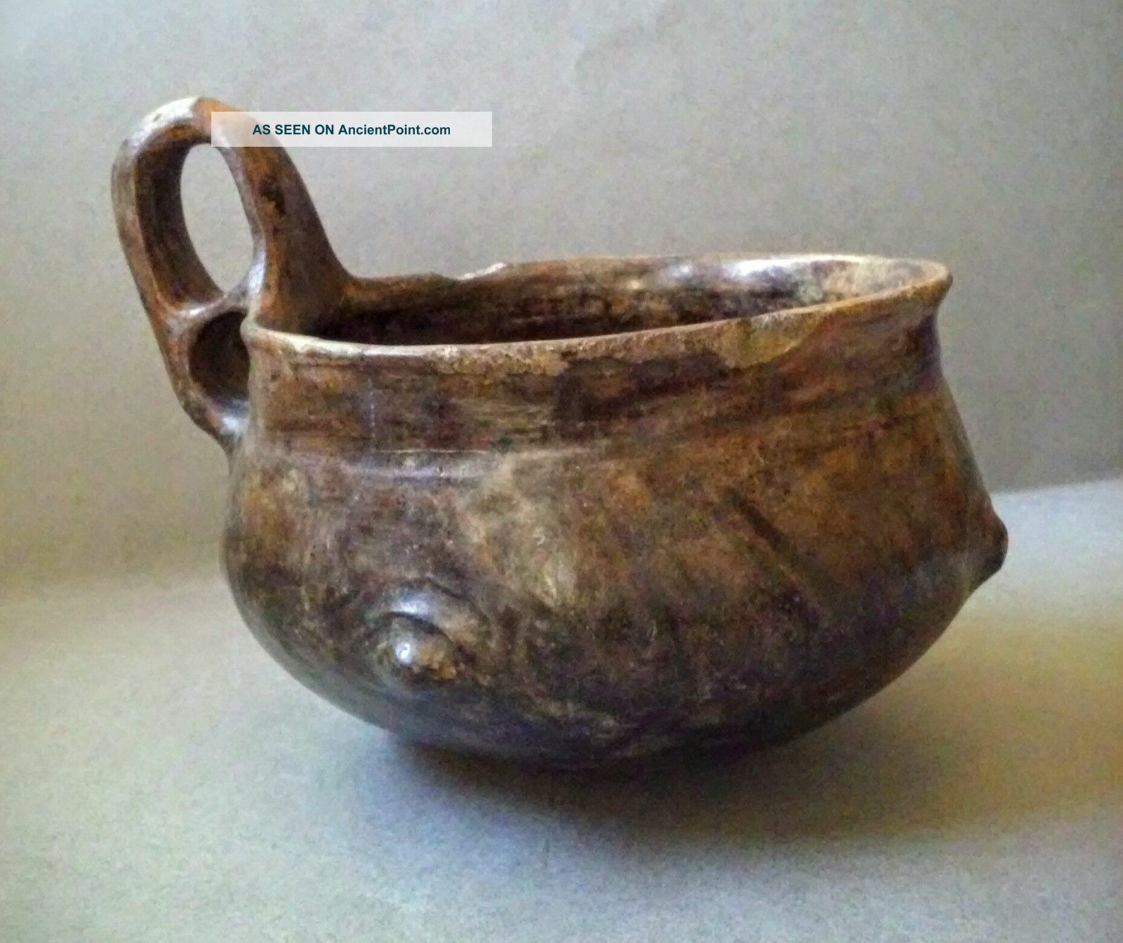 Villanovan Culture Impasto Ware Pottery Vessel,  Italy 9th - 8th Century Bc Roman photo