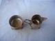 Antique Silver Plate Cream Jug (8cms High) &sugar Bowl (6.  25cms Diameter) Sugar Bowls/Tongs photo 2