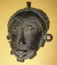 African Baule Necklace Jewelry Amulet Passport Mask Dogon Bronze Pendant Masque Masks photo 1