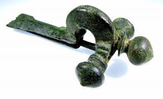 Roman Bronze Legionary Crossbow Brooch/fibula - Ancient Historic Artifact - C65 photo