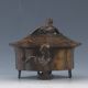 Chinese Copper Hand Carved Incense Burner & Mole Lid W Qianlong Mark Pc0383 Incense Burners photo 3