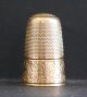 Two Antique Gold Thimbles,  Tall,  Unmarked Thimbles photo 1
