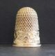 Two Antique Gold Thimbles,  Tall,  Unmarked Thimbles photo 4