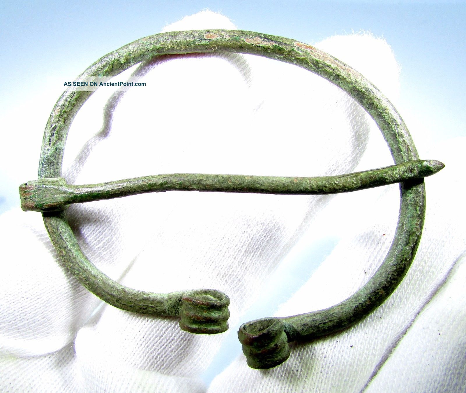 Viking Era Bronze Omega Brooch / Fibula - Rare Ancient Fantastic Artifact - C69 Roman photo