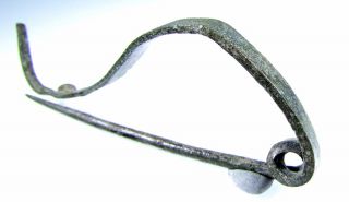 Celtic Bronze La Tene Brooch / Fibula - Rare Ancient Historic Artifact - C64 photo