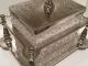 Exquisite Victorian Silver Plate Hand Cut Crystal Biscuit Box By Henry Atkins Boxes photo 11