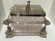 Exquisite Victorian Silver Plate Hand Cut Crystal Biscuit Box By Henry Atkins Boxes photo 1