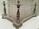Exquisite Victorian Silver Plate Hand Cut Crystal Biscuit Box By Henry Atkins Boxes photo 5