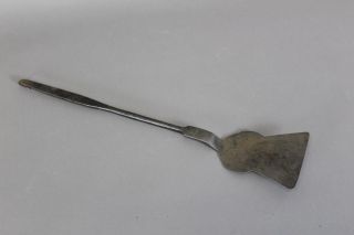 Early 18th C England Wrought Iron Spatula Or Peeler In Old Surface photo