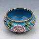 Chinese Collectable Copper Cloisonne Handwork Poeny Pattern Pots G022 Pots photo 5