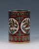 Old Peiking Cloisonne Hand - Painted Bird&flower Pen Container G122 Other Chinese Antiques photo 3