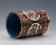 Old Peiking Cloisonne Hand - Painted Bird&flower Pen Container G122 Other Chinese Antiques photo 4