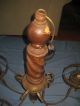 Antique 5 Arm Chandelier Wood And Brass 1920s,  30s,  W/keys Chandeliers, Fixtures, Sconces photo 10
