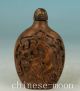 Lucky Chinese Old Alabaster Handmade Carved Married Snuff Bottle Statue Snuff Bottles photo 2