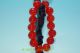 Chinese Old Jade100 Natural Red Agate Hand - Carved Stretch Bracelet Bracelets photo 1