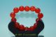 Chinese Old Jade100 Natural Red Agate Hand - Carved Stretch Bracelet Bracelets photo 2