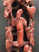 Fine Antique Chinese Carved Wood Figural Wall Scholar Art Figures Trees Pierced Men, Women & Children photo 2
