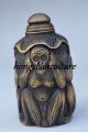 Exquisite Chinese Copper Handwork Carving Monkey Snuff Bottles Snuff Bottles photo 3