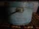 Robin Egg Blue Bale Handle Primitive Pantry Box Nr,  Bottom Missing Primitives photo 1