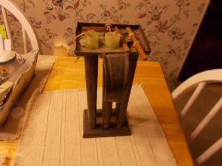 1800s Candle Mold For Making 6 Candles With Wooden Sticks With Candles Inside02 photo