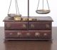1900s Antique Goldsmith Jewelry Weight Balance Brass Scale With Wooden Box 507 Scales photo 2