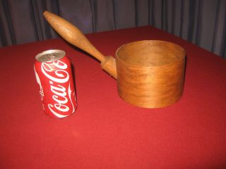Antique Bentwood Dry Measure Scoop Old Patina Copper Rivets & Nails Shaker? photo