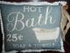 Fabric Shelf Sitter Hot Baths Advertisement Rustic Primitive Country Decor Usa Primitives photo 2