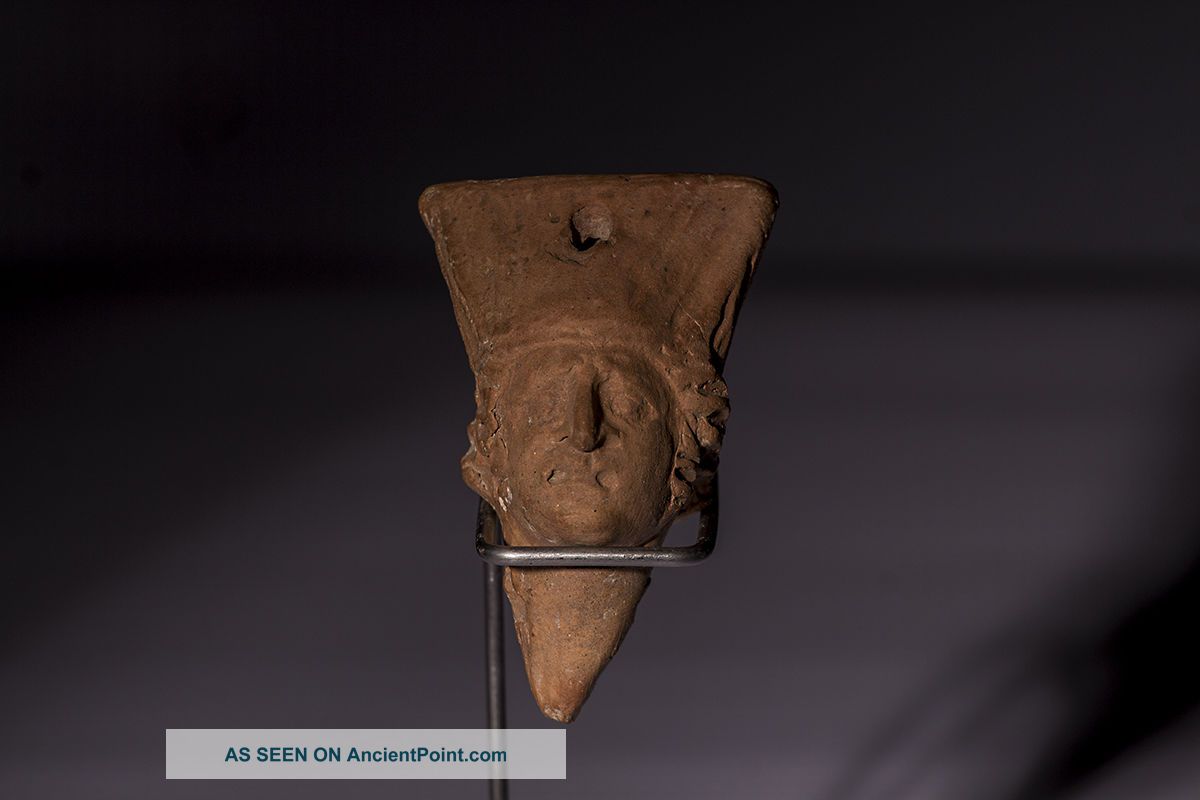 Ancient Greek Votive Demeter? Cora? Terracotta Pottery Head From Pantikápaion Greek photo